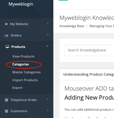 Managing Product Categories